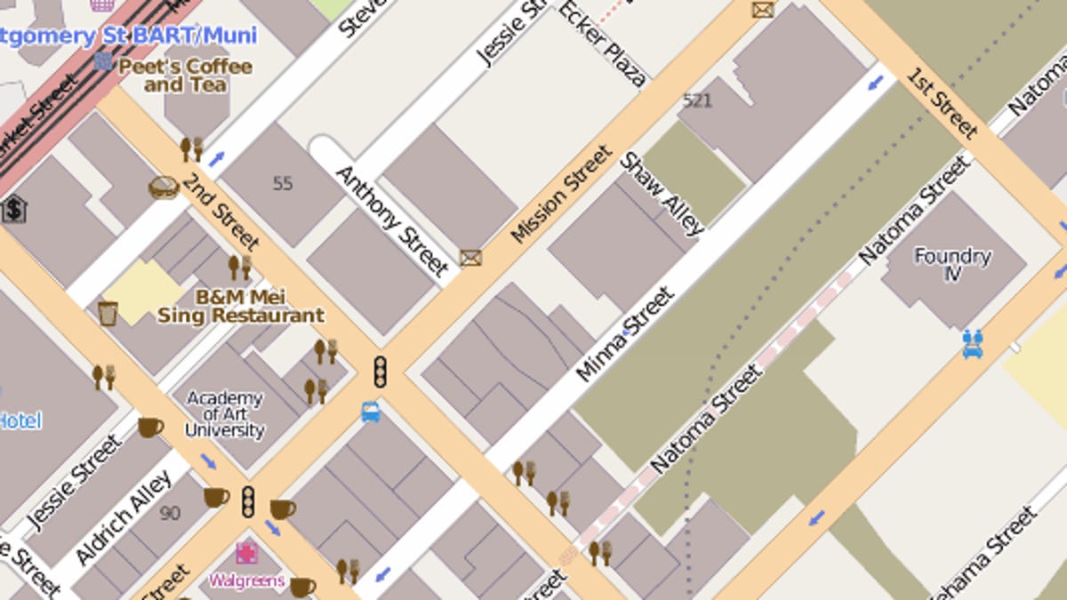 An OpenStreetMap view of San Francisco