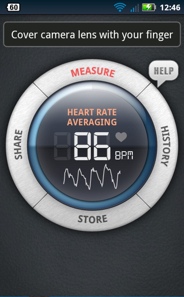 Heart rate measured