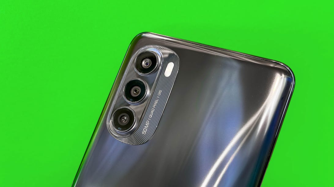 The camera bump on the back of the Moto G Stylus 5G