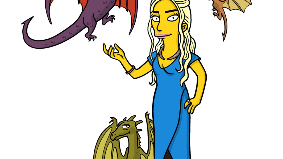 Daenerys Targaryen in Simpsons style