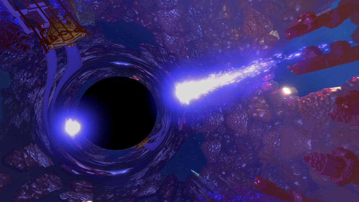 A black hole at the center of Brittle Hollow in Outer Wilds