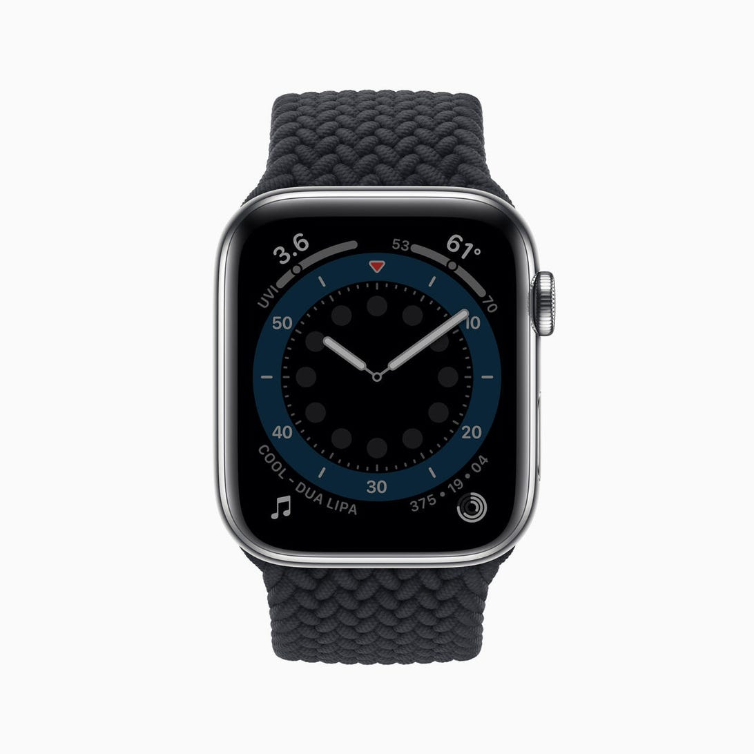 Apple Watch Series 6 with screen always on