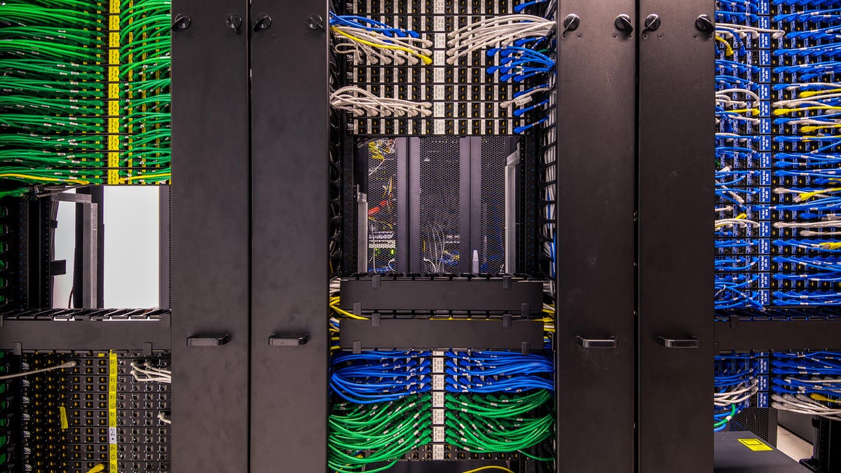 The server racks of a data center in Hong Kong. President Trump on Friday signed into law a bill making it easier for law enforcement to access data stored on servers overseas.