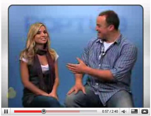 Poptub features, among other things, interviews. Here host Maria Sansone interviews Matt Iseman of Sports Soup.