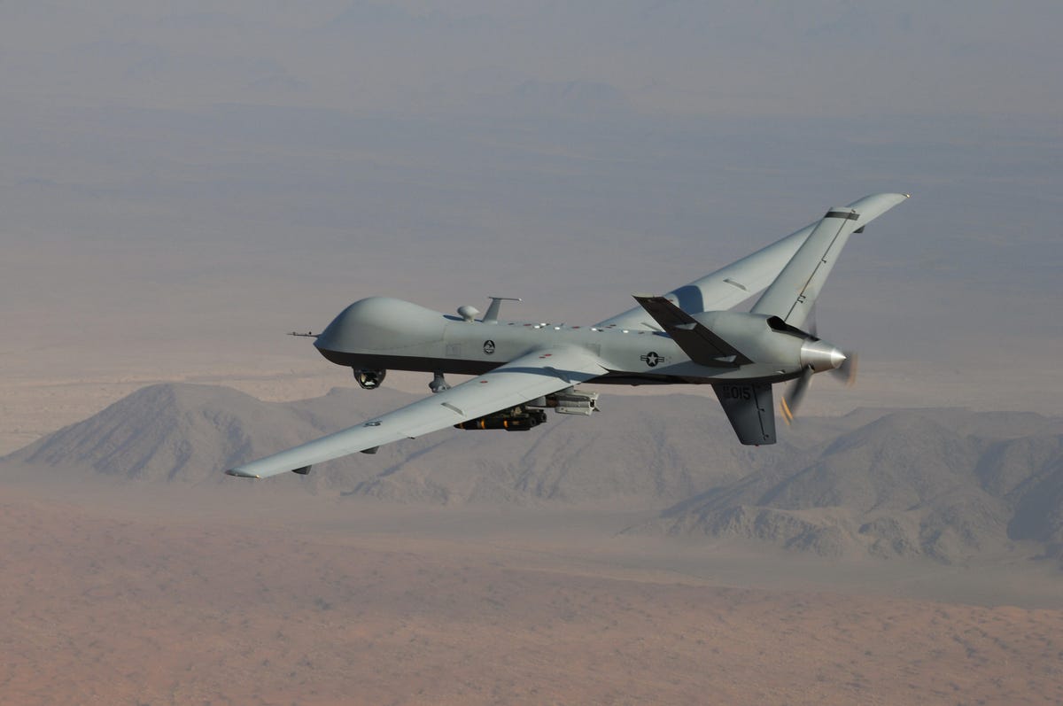 MQ-9 Reaper drone in flight over Afghanistan