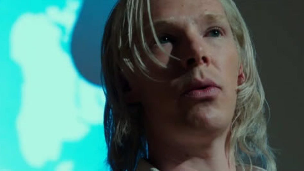 Actor Benedict Cumberbatch portrays Julian Assange.