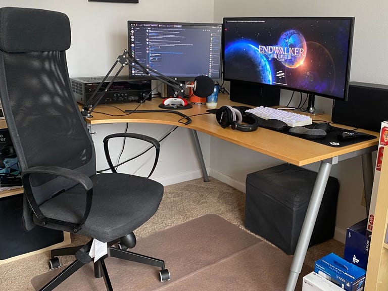 Office Chair in front of gaming computer