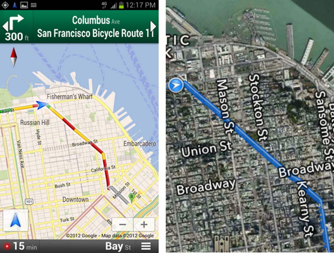 Google and Apple Maps Apps