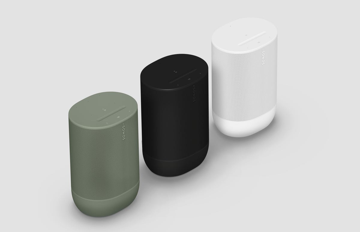 Sonos Move 2 jest dostępny w nowym kolorze oliwkowym oraz czarno-białym
