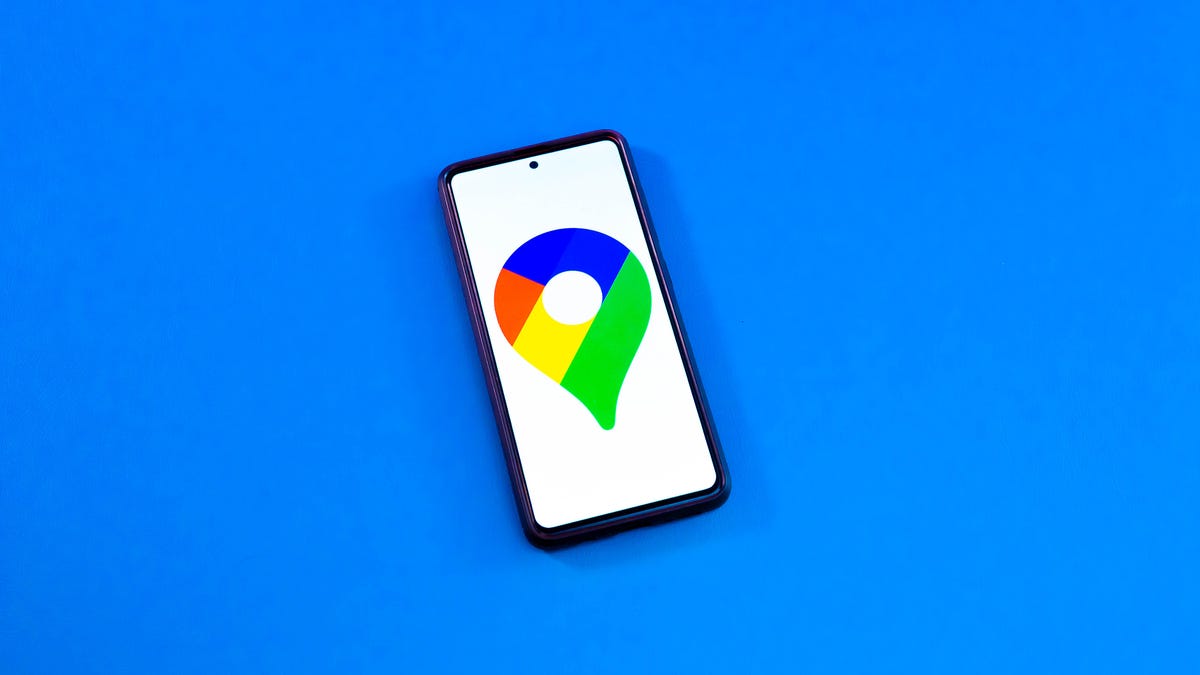 Google Maps logo on a phone
