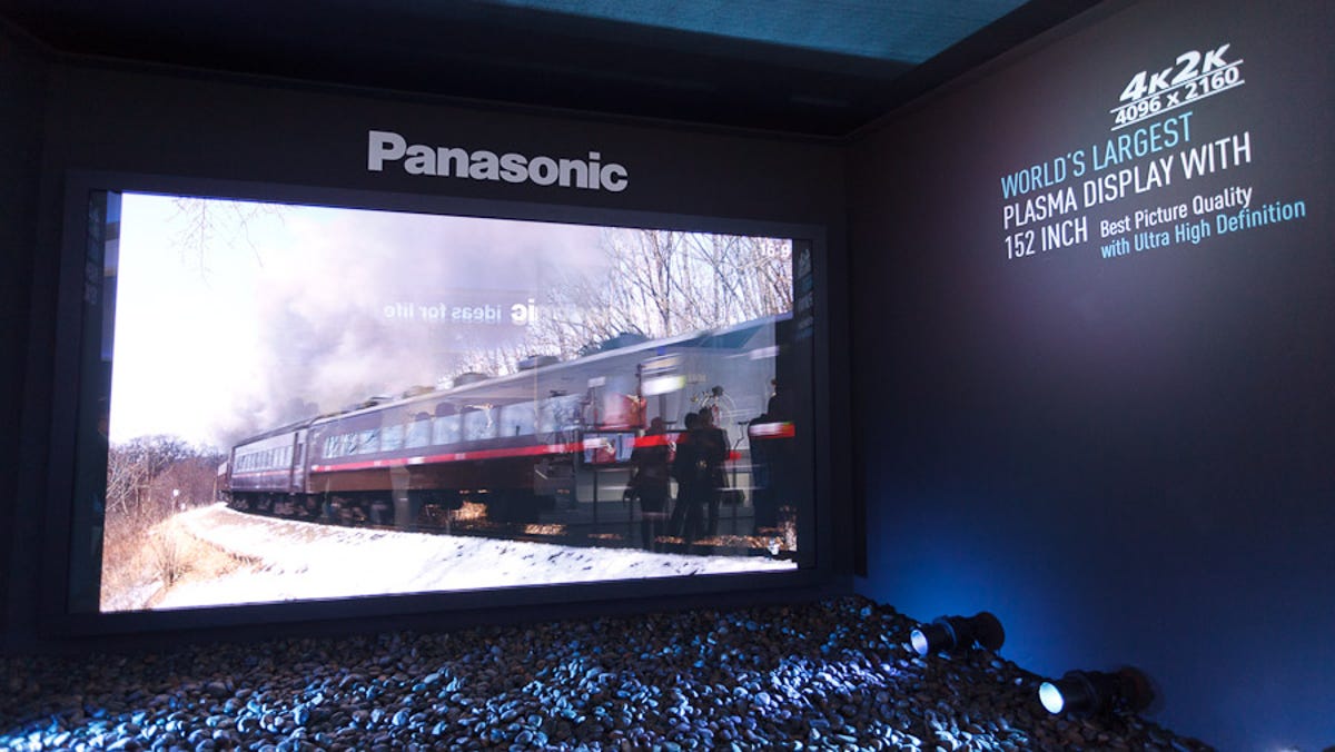 Panasonic's 152-inch TV has a resolution of 4,096x2,160 pixels.