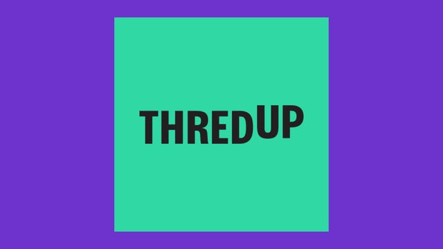 green thredUP logo on purple background