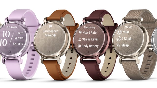 Garmin's Lily 2 smartwatch in multiple color options