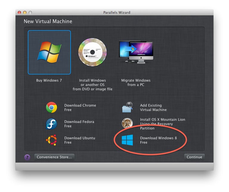 Parallels Desktop with Windows 8 support