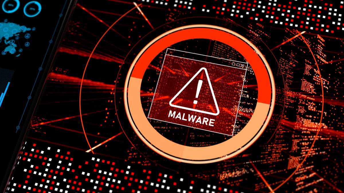 An image of a malware warning on a computer screen.