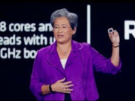 <p>AMD CEO Dr. Lisa Su holding up the new Ryzen chip.&nbsp;</p>