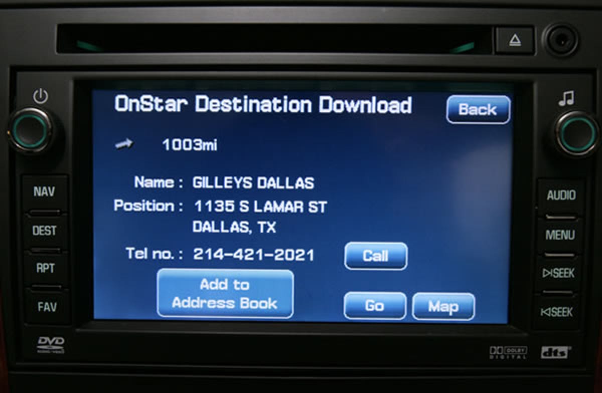 GM's OnStar navigation system