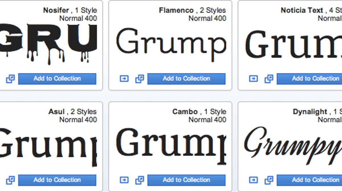 The Google Web Fonts site now can compress fonts for Internet Explorer using Monotype Imaging&apos;s MTX technology.