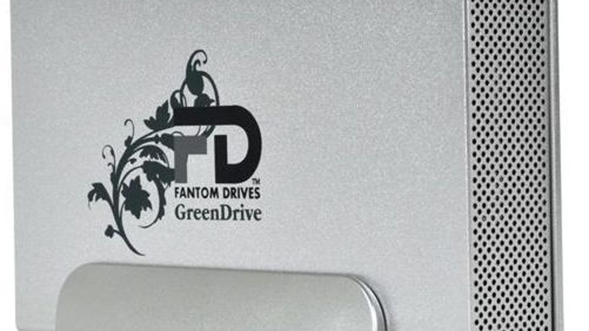 The Fantom GreenDrive promises to consume up to 40 percent less power than other external hard drives.