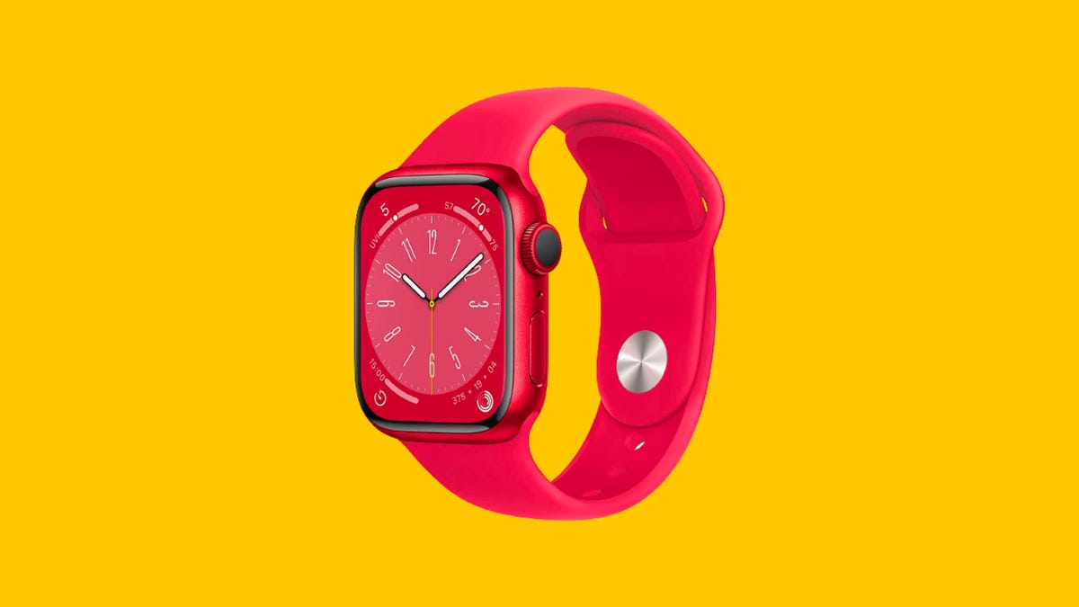 Apple Watch Series 8 in red color