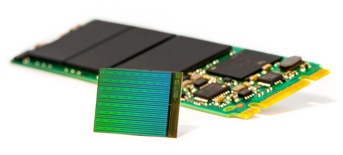 Intel and Micron will ship flash-memory chips this year with 256 gigabit and 384 gigabit capacity. A tiny 16-chip package could hold 768GB.