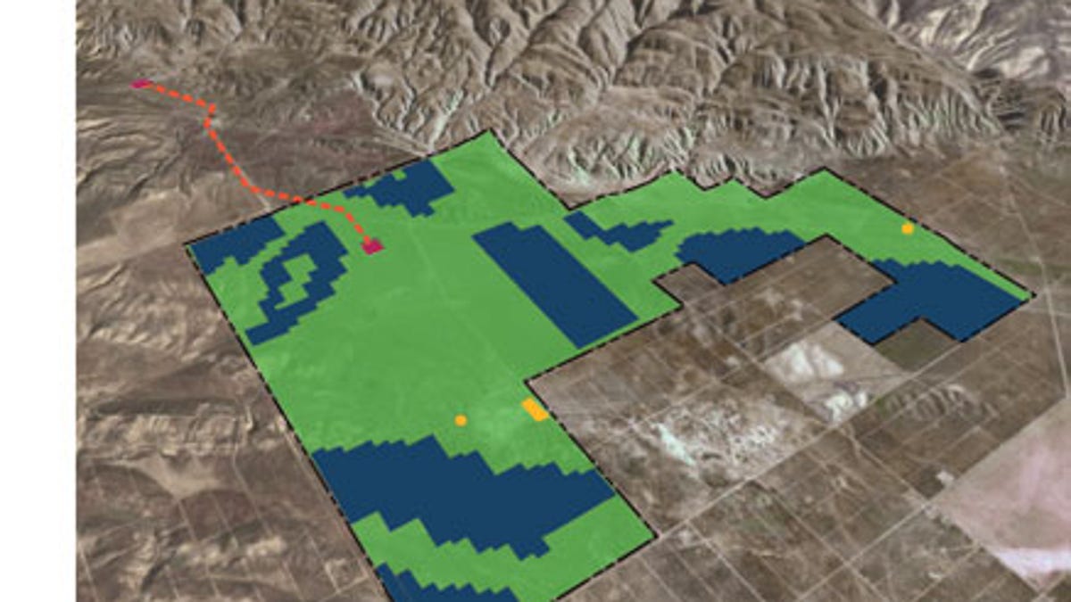 The projected footprint of the California Valley Solar Ranch project, which can supply energy for 100,000 homes.