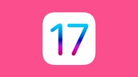iOS 17 logo with pink background