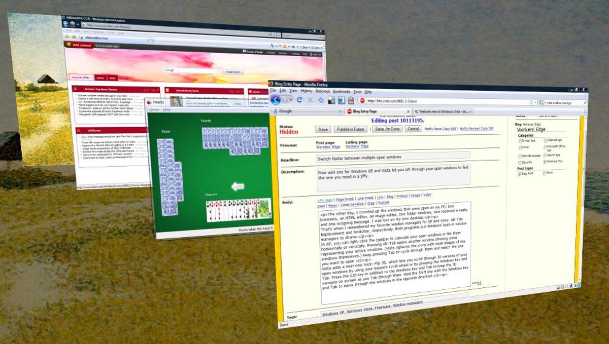 Windows Vista's Flip 3D window manager