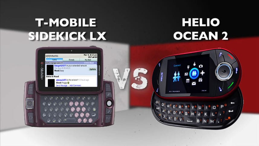 T-Mobile Sidekick LX vs. Helio Ocean 2