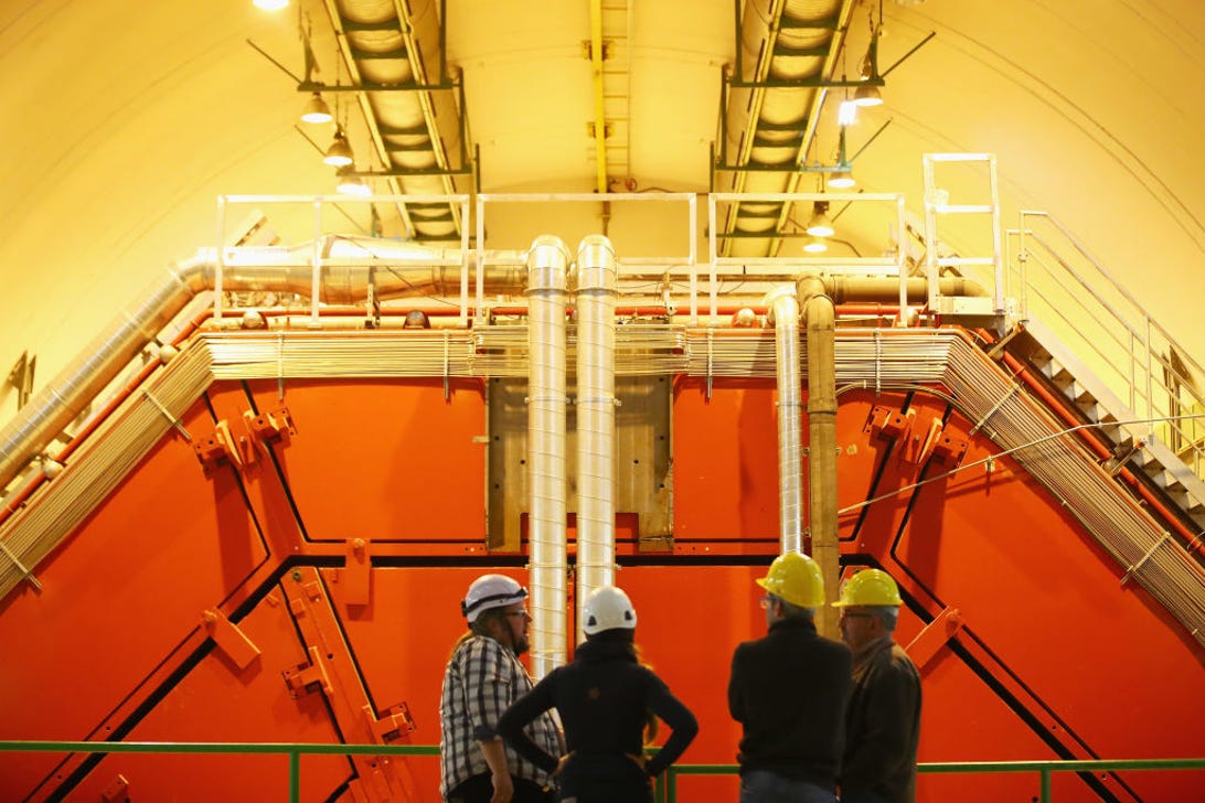 The ALICE detector in the Large Hadron Collider ring