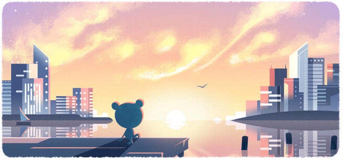 Google Doodle New Year's Day 2020