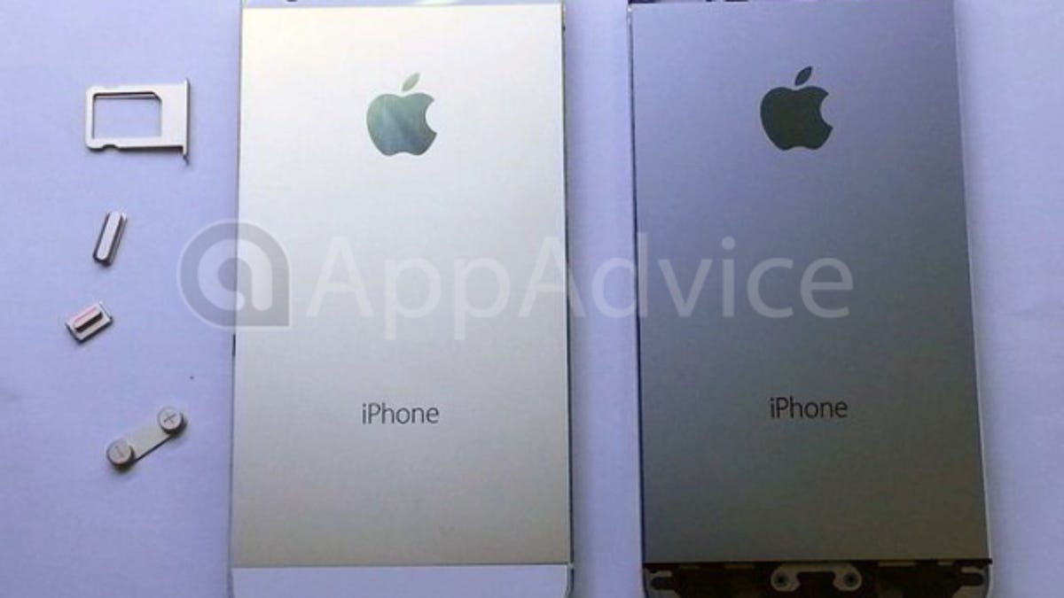 Rumored champagne gold iPhone 5S (L).