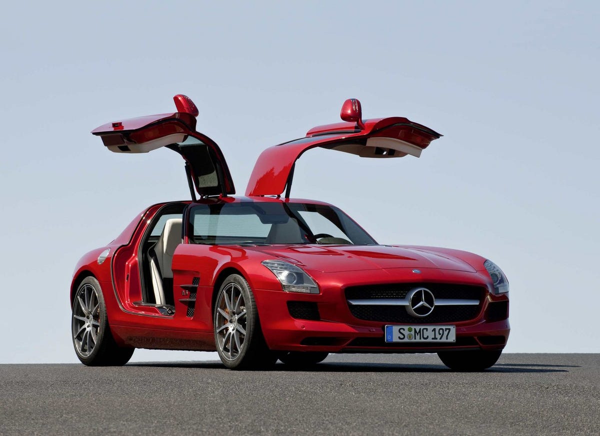 The SLS marks the return of roof-hinged wing doors.