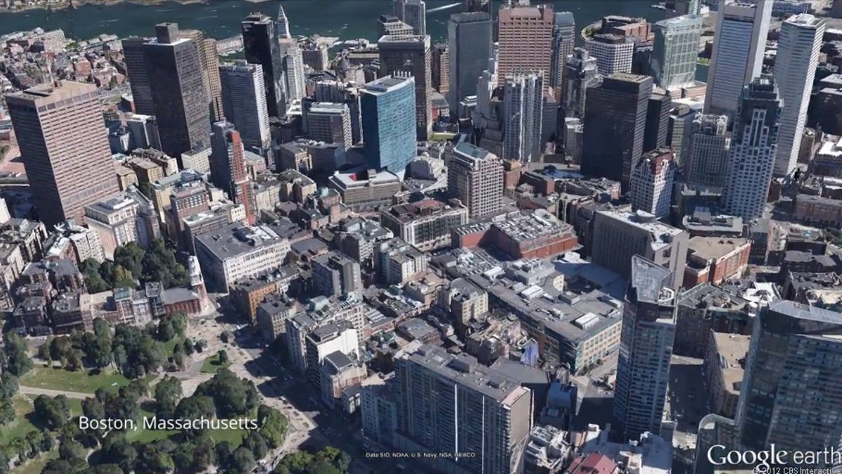 The new 3D view in the Android version of Google Earth.
