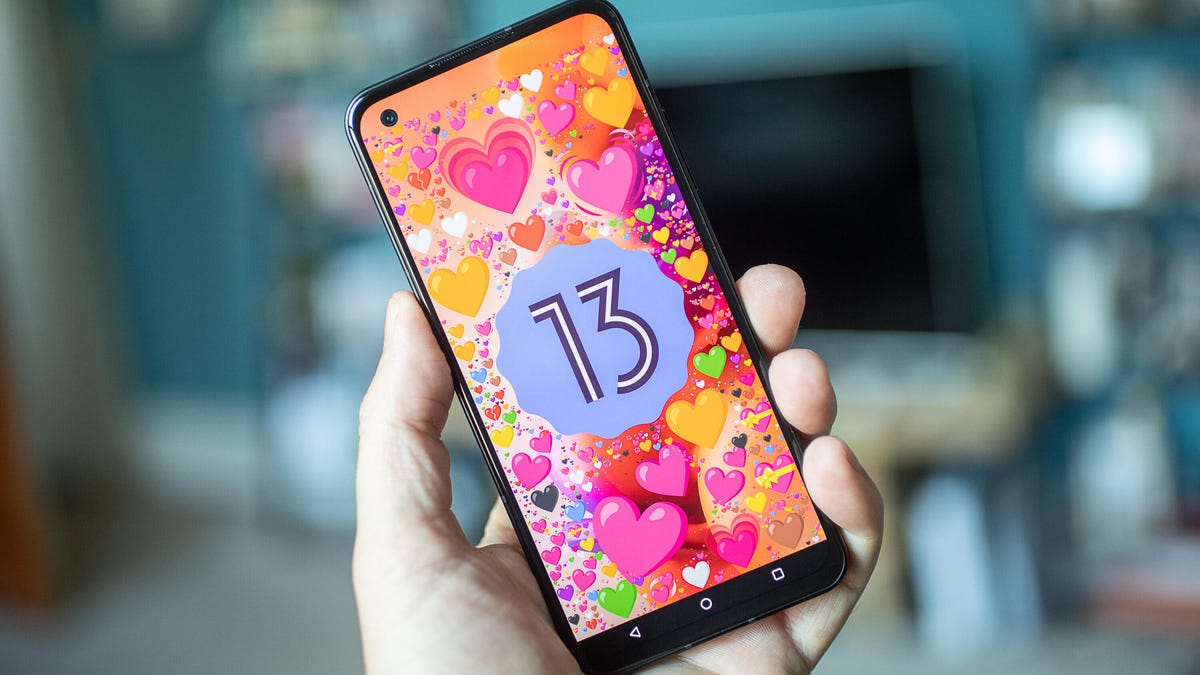 Asus Zenfone 10 with a colorful screen display