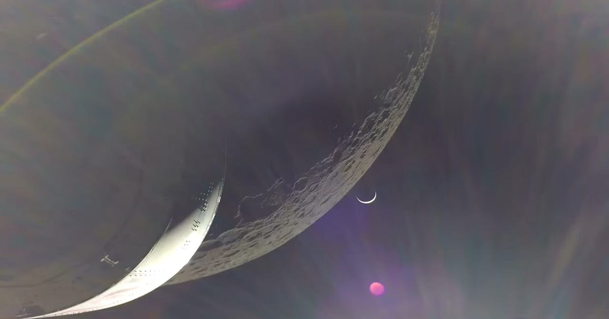 NASA Orion Captures Moon and Earth View That Looks Like an ‘Apollo 13’ Movie Poster