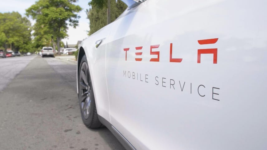 We ride along in Tesla Mobile Service's customized Model S