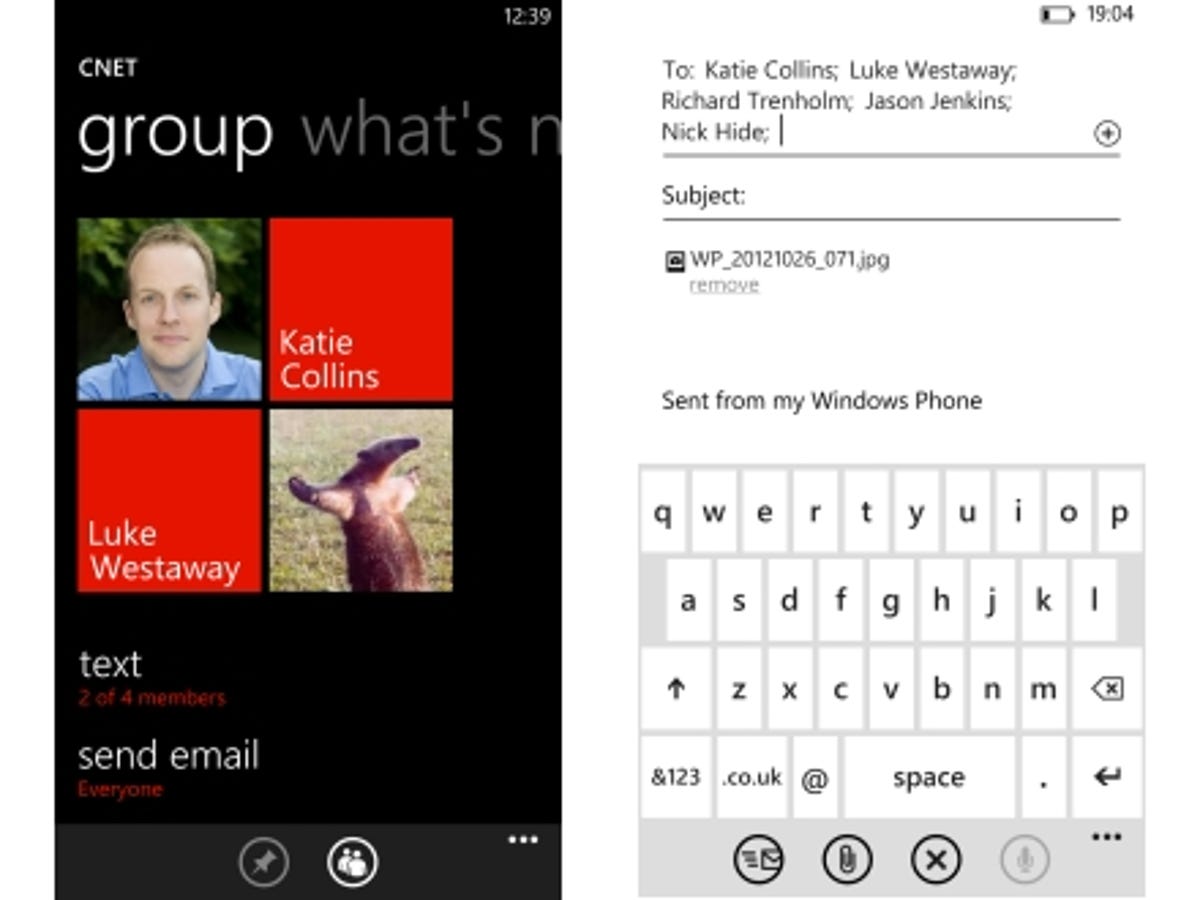 HTC 8X Windows Phone 8 groups