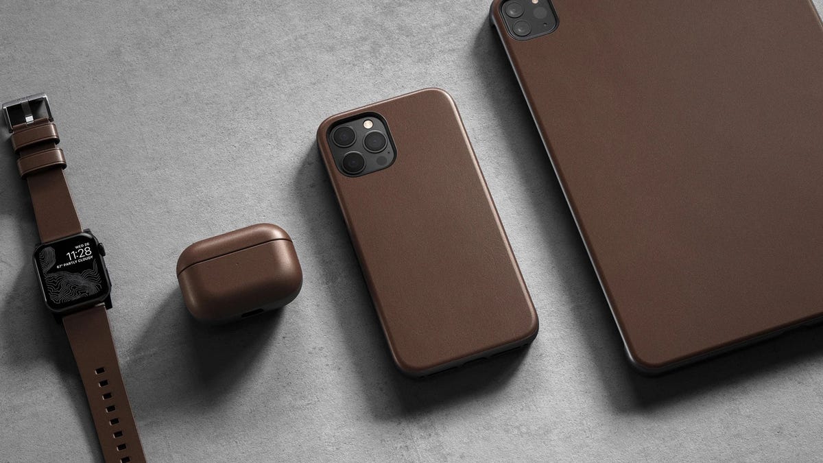 Nomad leather iPhone and Apple Watch accessories