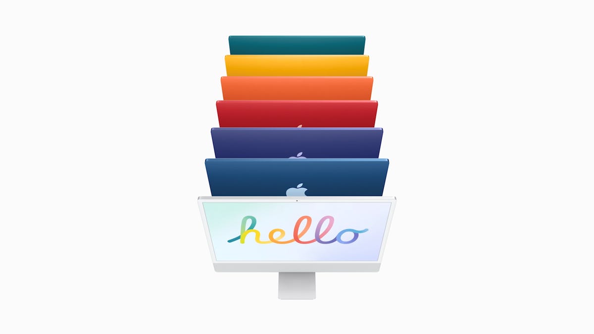 iMac 2021 in 7 colors with M1