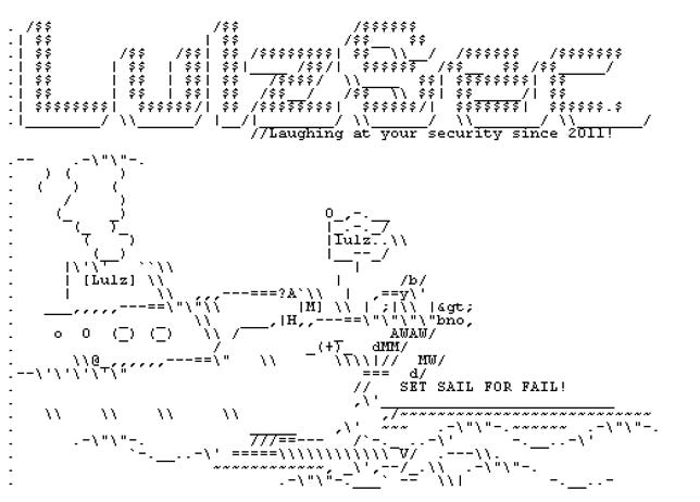 The LulzSec group uses a boat as a symbol of its hacking antics.