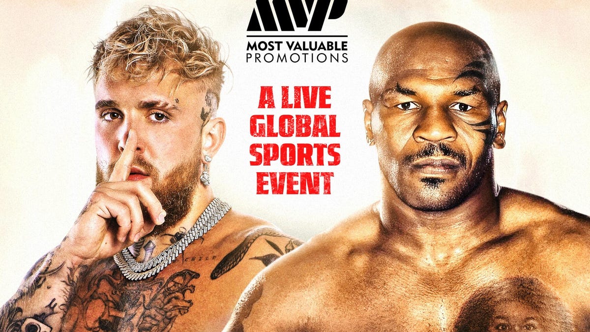 jake paul and mike tyson on poster