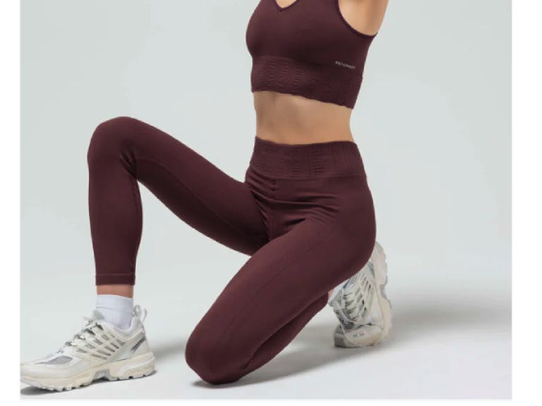 portrait of the ribbed leggings from Reformer.