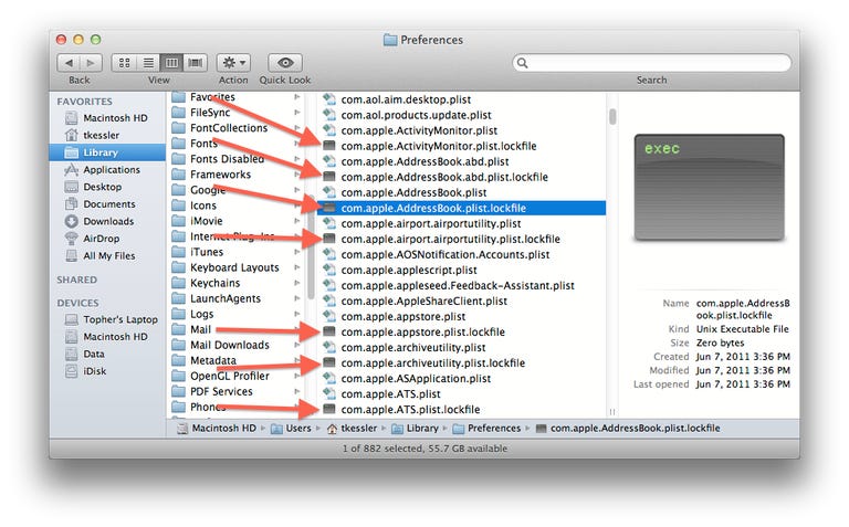 Lockfiles in OS X Lion