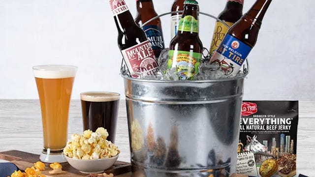 microbrew beer bucket gift basket