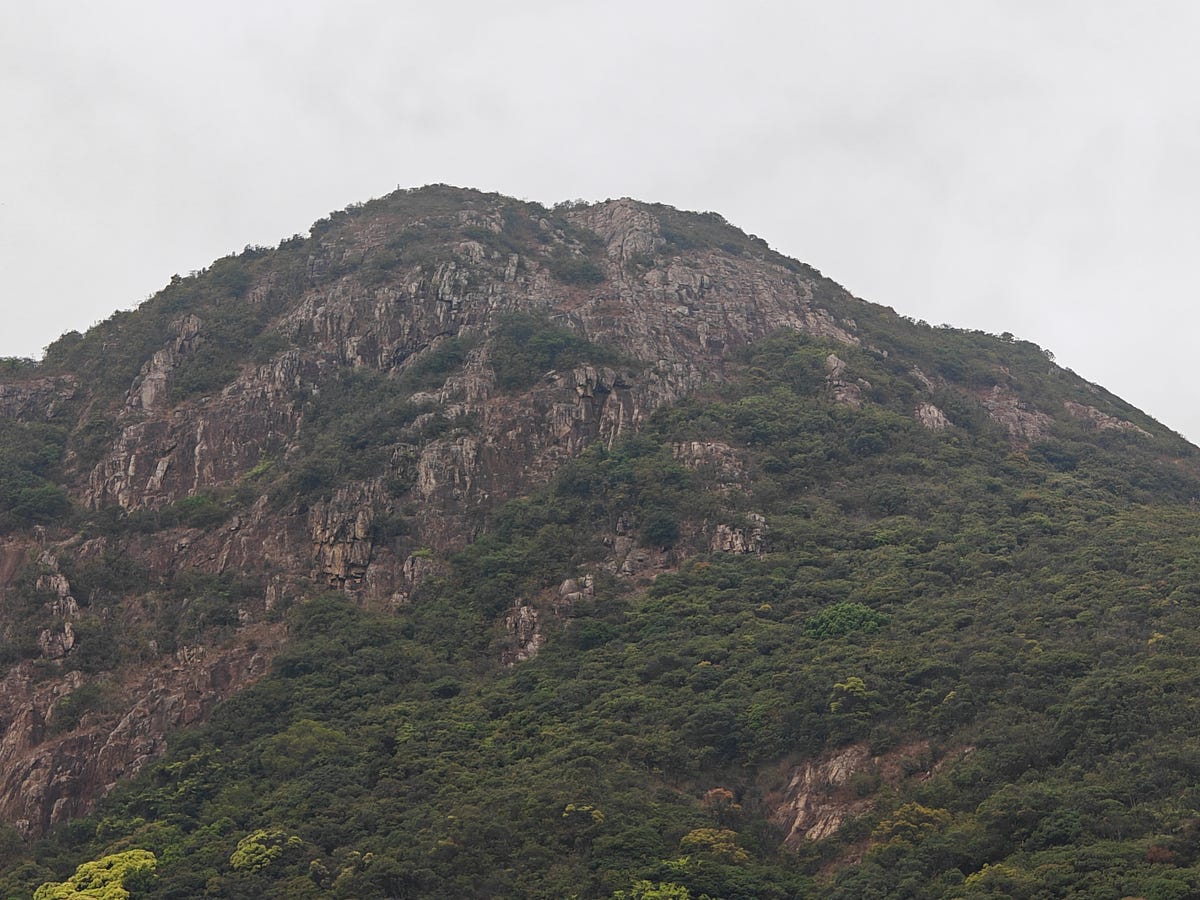 green mountain top in hong kong