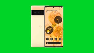 Google Pixel 6 Pro displaying home screen and rear of device