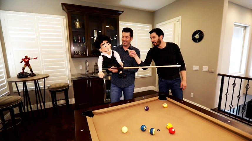 Property Brothers' Las Vegas home: Waterslide, game room and green tech