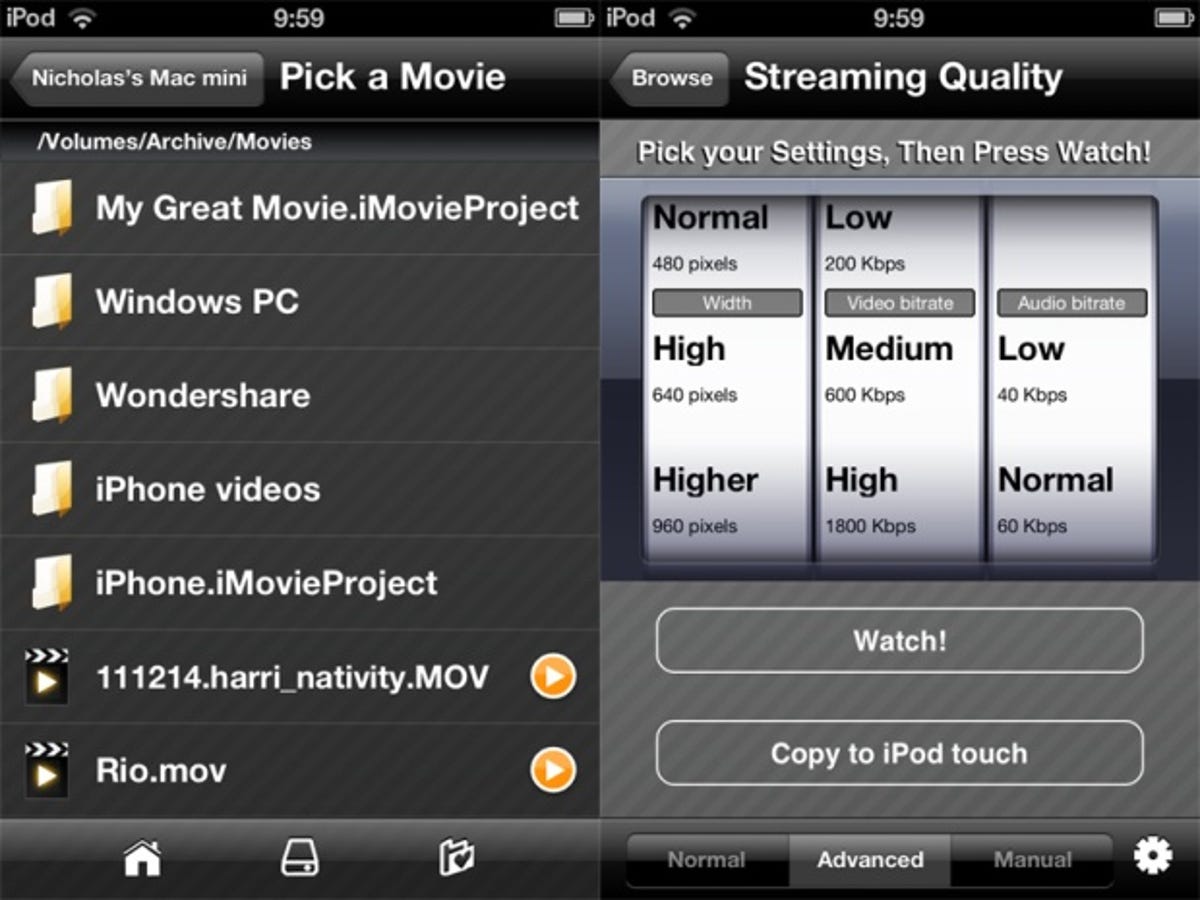 How to stream video to an iPad or iPhone using VLC Streamer: 4