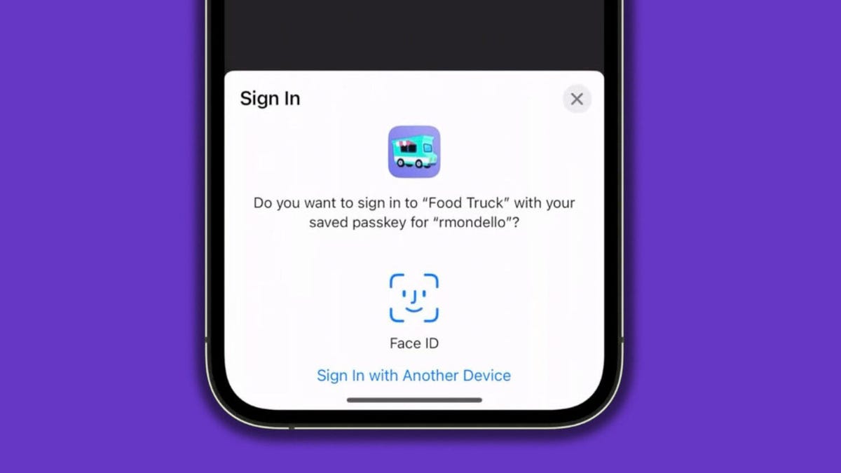 Passkey authentication on an iPhone relies on possession of your phone and a Face ID unlock.